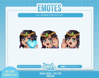 LoL Karma Emotes Pack | League Emotes | Discord Emojis | Custom Twitch Emotes