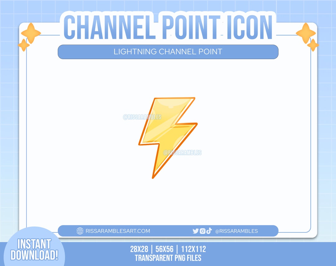 Lightning Twitch Channel Point Icon: PNG Files (digital Download) - Etsy