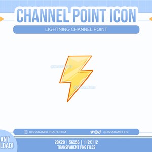 Lightning Channel Points Twitch | Twitch Emotes | Twitch Sub Badges | Twitch Bit Badges