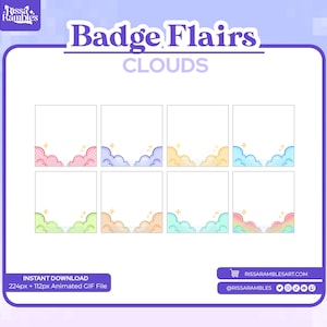 Emblema de inscrição do Twitch na nuvem | Emblemas de inscrição do Twitch | Emblemas de bits | Emblema de inscrição do Twitch