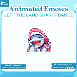 Dolphin Jeff the Shark Animated Emote | Twitch Emotes | Animated Emotes Twitch | Shark Emotes