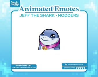 Gesto animado de Jeff el tiburón / Gestos de Twitch / Gesto de asentir / Gestos animados de Twitch / Gestos de tiburones / Jeff el tiburón terrestre