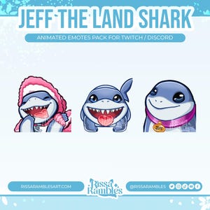 Jeff the Shark Animated Emote | Twitch Emotes Pack | Animated Emotes Twitch | Shark Emotes