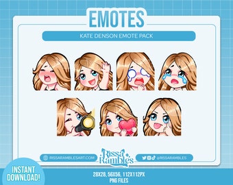 DBD Kate Denson Emotes for Twitch, Discord | Dead by Daylight Emotes | Discord Emojis | Custom Twitch Emotes