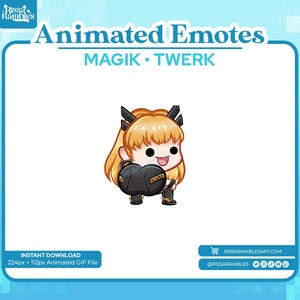 Magik Twerk Animated Emote: Custom Twitch/Discord Emotes (Digital Download)