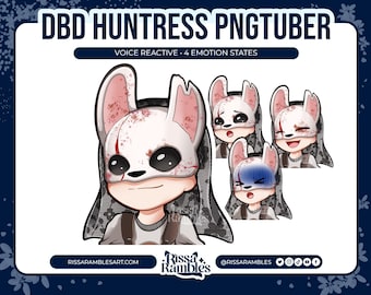Modèle Huntress DBD PNGtuber : élément Twitch VTuber préfabriqué (téléchargement numérique)