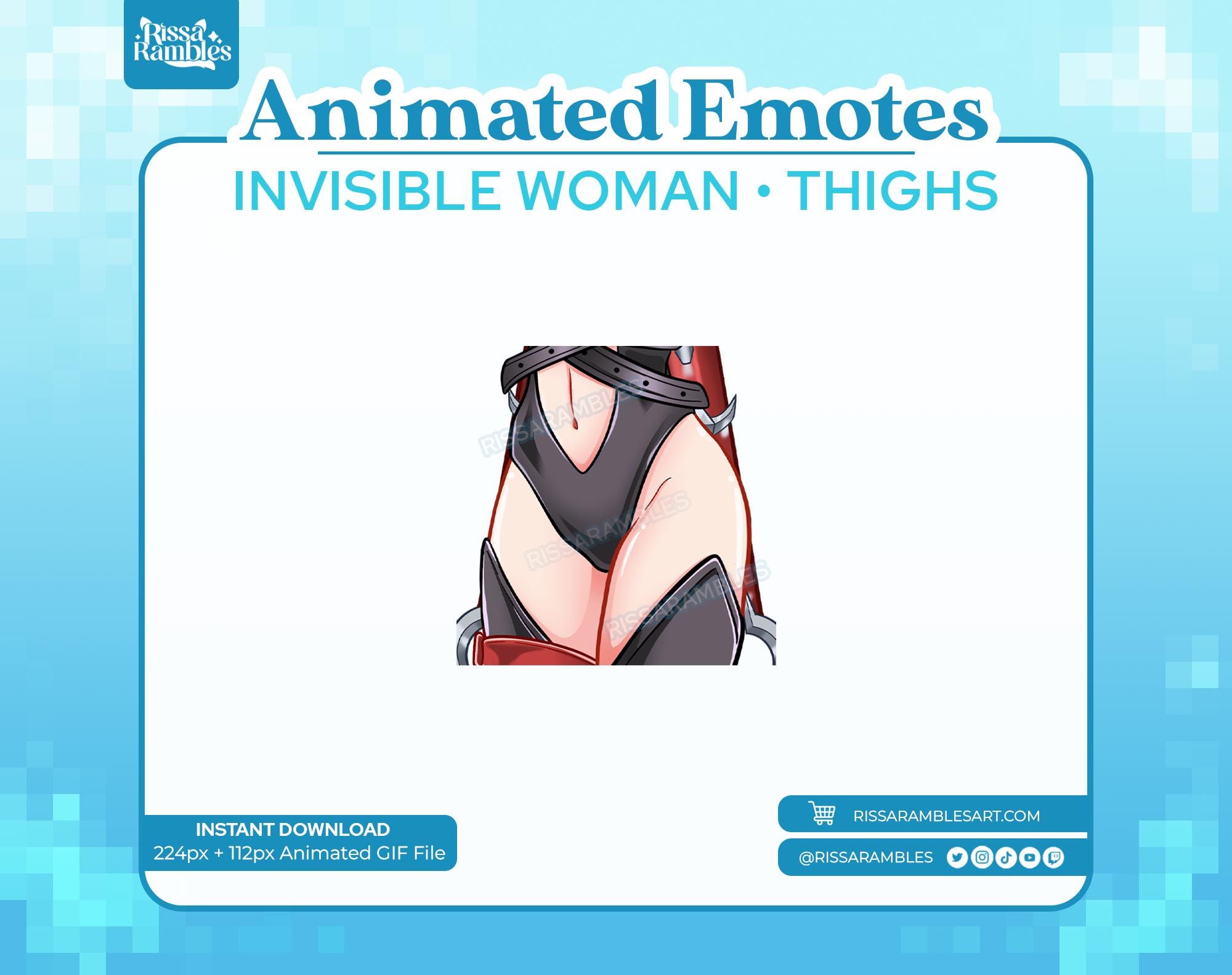 Emotes de Sue Storm de Marvel Rivals / Emotes animados de Twitch / Emotes de Twitch / Emotes de muslos / Emotes de Mujer Invisible / Skin de Malicia