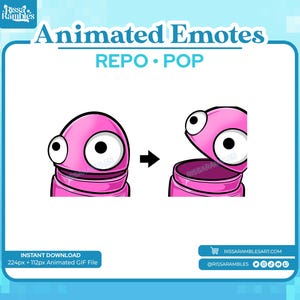 Pink Repo Popcat Animated Emote for Twitch/Discord (Digital Download)
