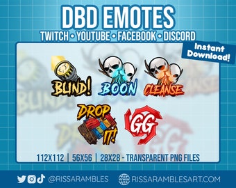 DBD Emotes | Horror Twitch Emotes | Dead by Daylight | Discord, Twitch, YouTube | Totems, Pallet, GG