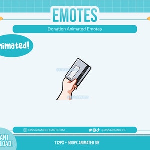 Emote de carte de crédit pour Twitch | Animations d'émoticônes Twitch | Émoticônes Twitch personnalisées | Émoticônes Discord | Stickers Discord | Emotes en streaming