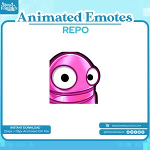 Pink Repo Animated Emote: Side Eye Twitch/Discord (Digital Download)