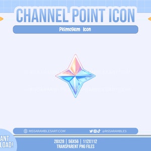 Genshin Primogem Twitch Badges: Channel Points Icon (Digital Download)