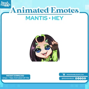 Mantis Hey Emote: Animated Twitch Emotes (Digital Download)