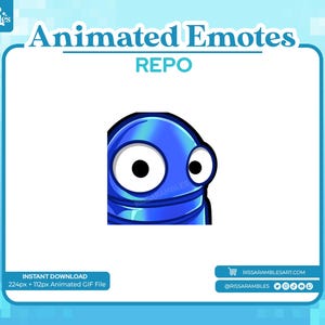 Blue Repo Side Eye Animated Emote: Twitch/Discord (Digital Download)