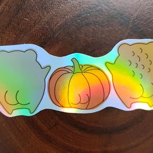 Frog Toad Pumpkin Best Friends Sticker-Best Friends Sticker, Laptop, Journal, Funny Decal, Cute Animal Sticker, BFF Gift, Gifts for Friends