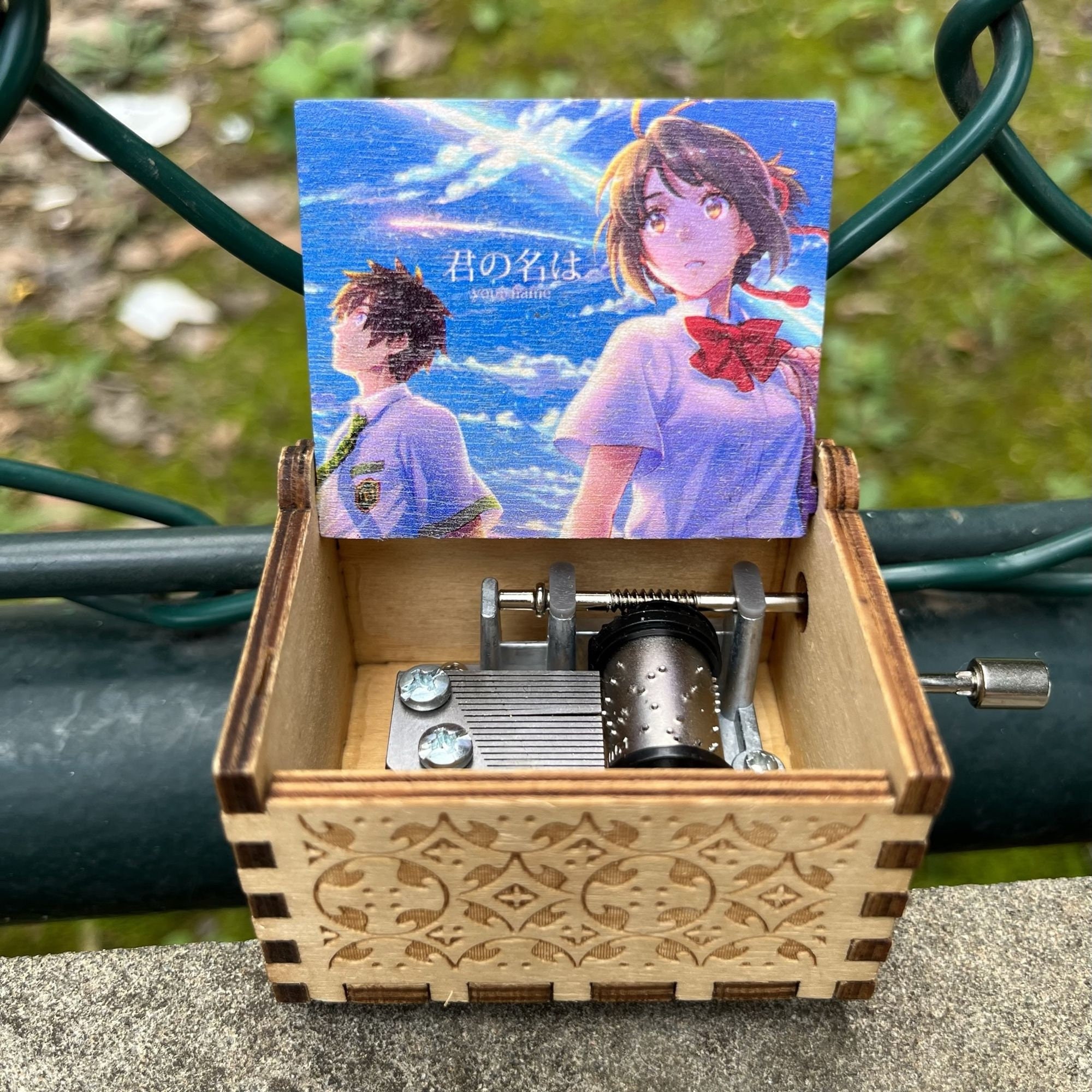 Personalized Your Name Soundtrack Kimi no Na wa from Studio Ghibli 30-Note  Wind-Up Music Box Gift (Wooden)