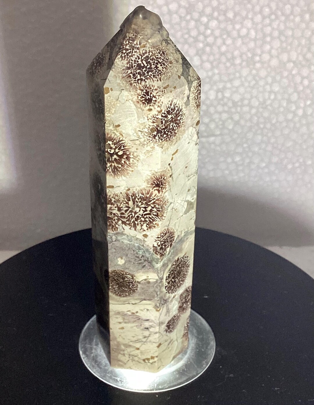 Beautiful FLOWER RHYOLITE Crystal Tower, 3.5 in X 1in, Top Quality ...