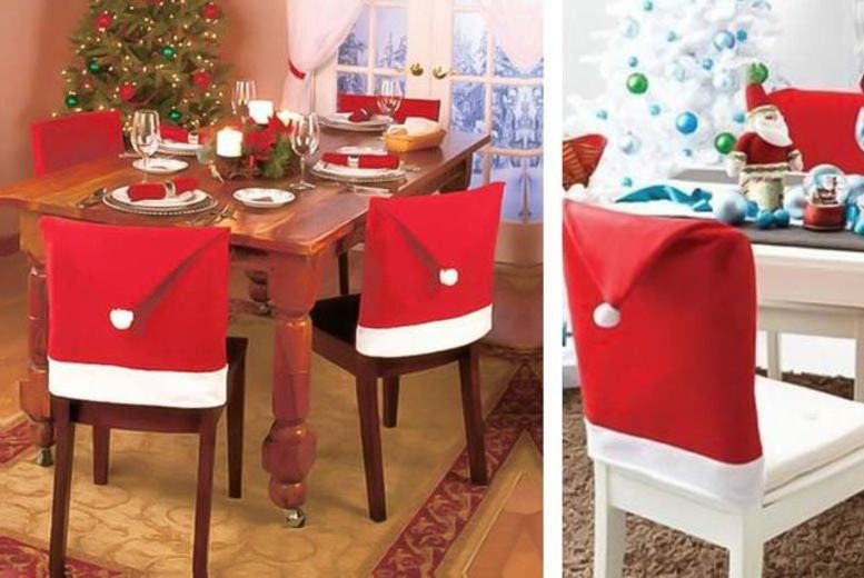 Christmas Decorations Chair Covers, Seat Covers Santa Claus Back Decor