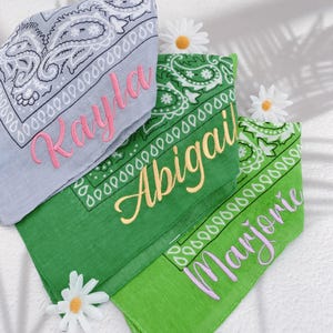 Personalized Name Bridesmaid Bandana, Wholesale Women Paisley Bandana, 6PCS/Set Cowgirl Scarf,Bachelorette Party Bandana,Custom Handkerchief