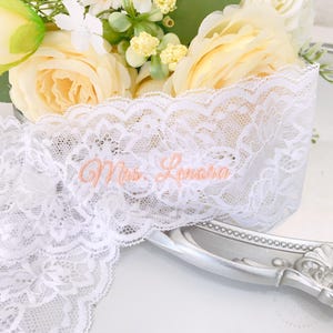 Lace Underwear for Wedding, Personalized Mrs Bride Lace Thong, Embroidered Lace Thong for Bride, Women&#39;s Lace Underwear, Bridal Shower Gifts