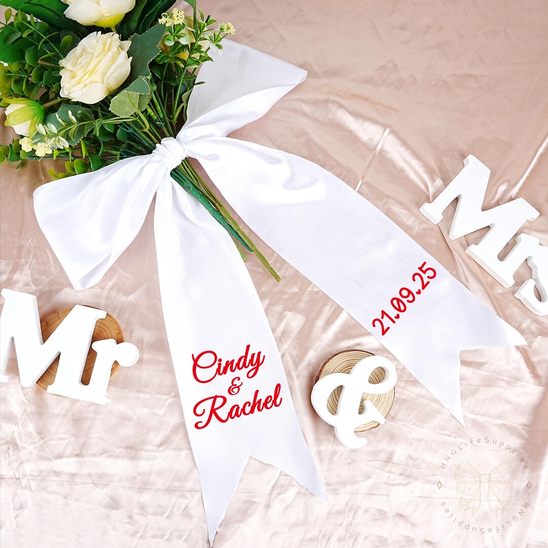 Bouquet Ribbon With Name, Personalized Prom Bouquet Ribbon, Graduation ...
