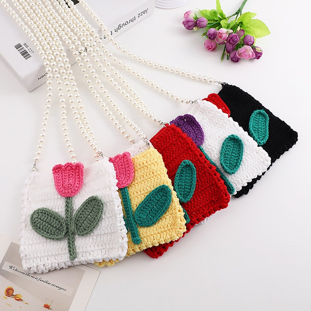 Cute Tulip Flower Crochet Bag Crochet Flower Crossbody Bag - Etsy
