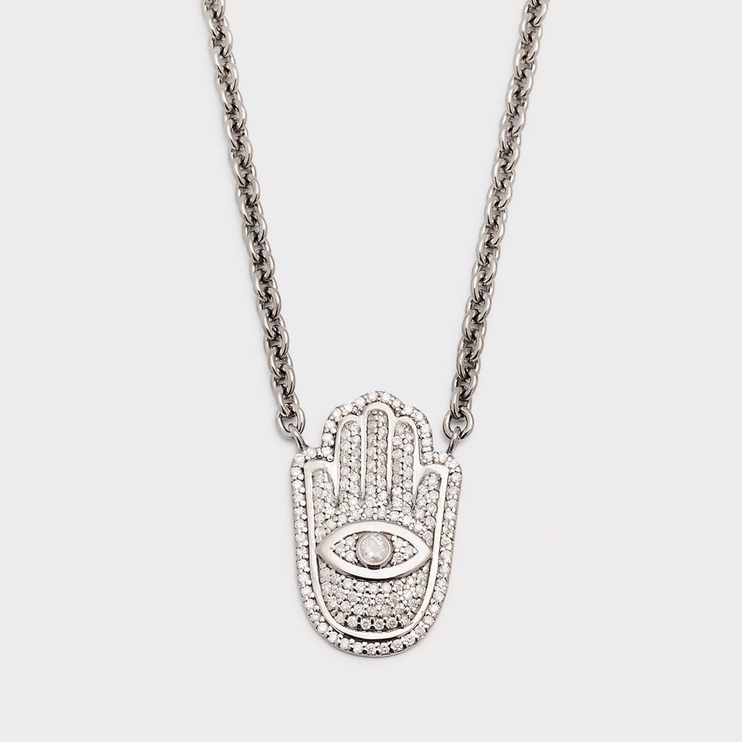 Hamas Evil Eye Necklace Protection Wedding Necklace Etsy