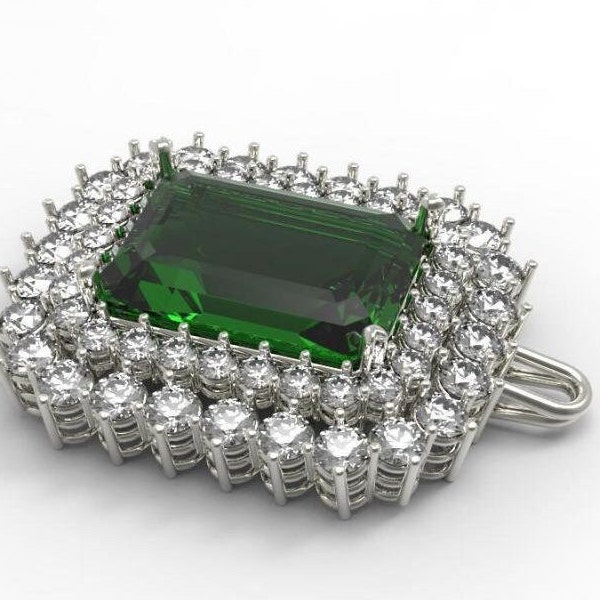 Emerald Pendant Etsy