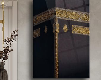 Kaaba art Kaaba wall art  Mecca wall decor Islamic Kaaba artwork Holy Kaaba painting  Makkah art print