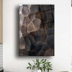 Marble Pattern Glass Panel Abstract Marble Glass Art White Marble Themed Glass Panel Marble Textured Glass Art Marble Glass Wall Art