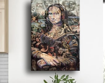 Mona Lisa Glass Art  Famous Artwork Wall Decor | Classic Renaissance Art