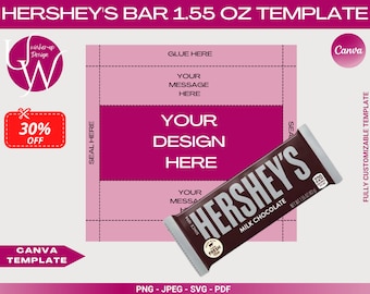 Hershey Bar Wrapper Template Etsy
