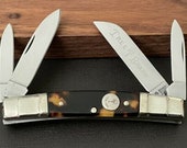 Vintage Tree Brand Boker Tortoise Shell Acrylic Handle Congress Knife ITALY