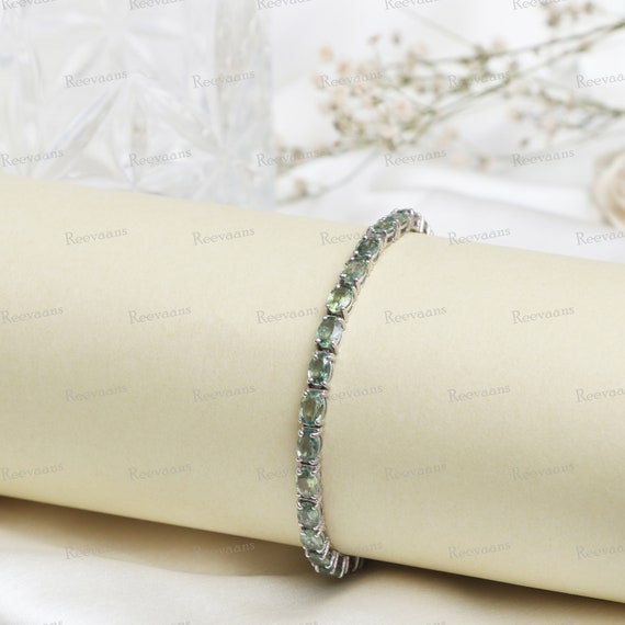 Green sapphire bracelet sale