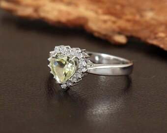 Lemon Topaz Gemstone Ring, 925 Sterling Silver, Natural Gemstone Jewelry, Anniversary Gift For Her