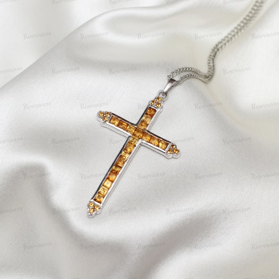 Ciondolo QUARZO CITRINO Taglio Smeraldo Con Collana In Argento Sterling 925 - Gioielli Pietre Dure Dimora Degli Angeli - Foto 6