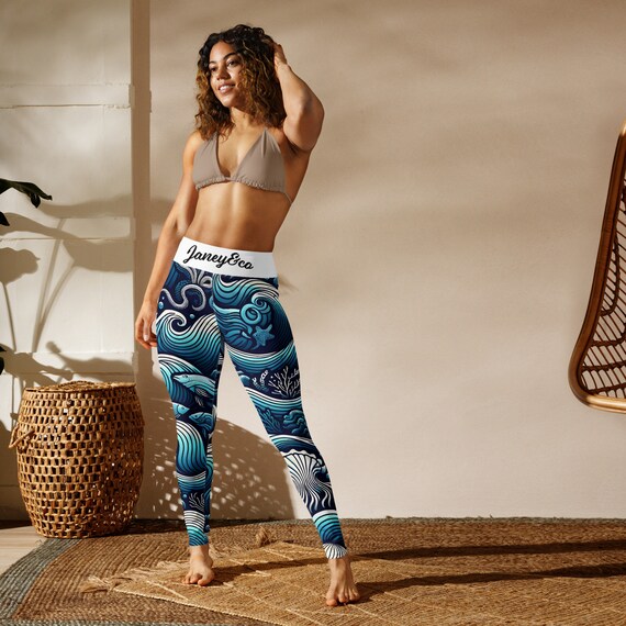 Leggings ocean print hotsell