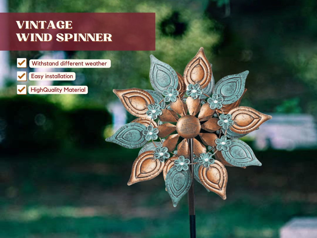Vintage Wind Spinner Metal Yard Art Garden Decoration Etsy