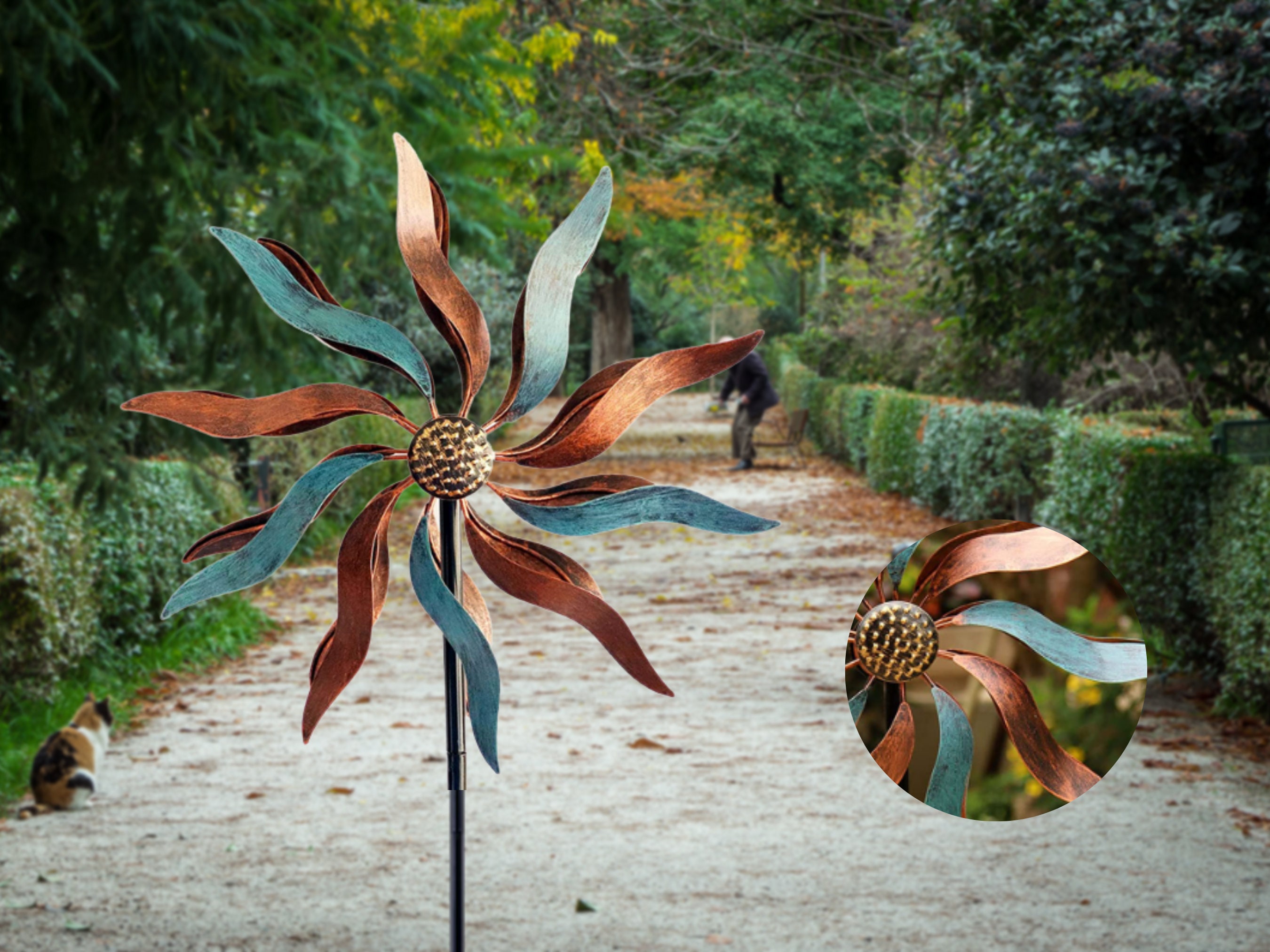 Rustic Wind Spinner, Metal Yard Art, Garden Decoration, Landscape Etsy