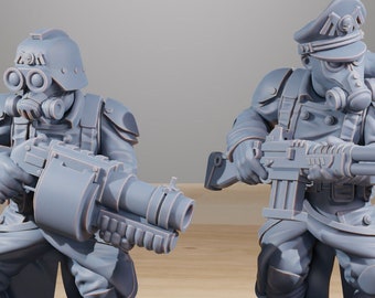 GrimGuard-infanteriesupplement + basis(en) 16K | 12K UHD-prints van StationForge | Loopgravenoorlog | Schurkeninfanterie | Tempeliers: leegtebewaker