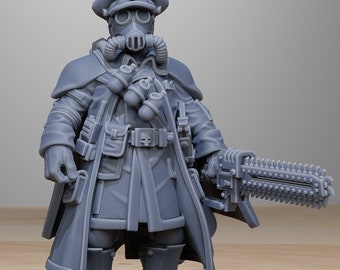 Oficial de la Guardia de Hielo GrimGuard + Base(s) Impresiones UHD de 16K / 12K de StationForge / Guerra de Trincheras / Infantería Rebelde / Templario de la Guardia del Vacío
