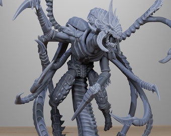 Xenarid Assassin 12K | 16K UHD by StationForge Miniatures - | Grimdark | Xenos | Alien