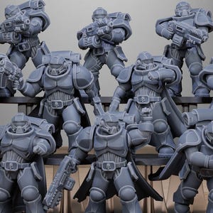 Socratis Brutes (Set of 10) + Base(s) 16K | 12K UHD Prints by StationForge Miniatures | Imperium | Space Warriors | Marines