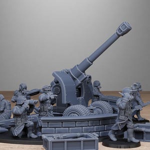 GrimGuard Light Artillery 2.0 + Base(s) 16K | 12K UHD Prints by StationForge | Trench Crusade | Rogue Trader | Krieg