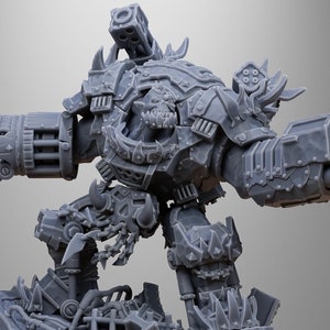 Orkaz Grand Nutta 2.0 + Base(s) by StationForge Miniatures 16K | 8K UHD | Grimdark | Space Pirates | Greenskins | Orc | Goblins