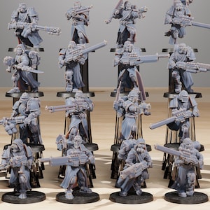 Scavenger Infantry Builder Kit (24 Models) - 12K/16K UHD - by Station Forge Miniatures - Grimdark | Postapocalyptic | Imperium | Mechanicus