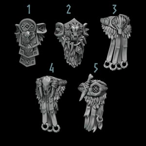 Primal Beasts Wolves [Gürtel & Lendenschurz #3] Elite Upgrade Set (5er Set) - | Kitbsch | Proxy | Weltraum Wölfe | Graue Ritter | Nordische Wikinger |