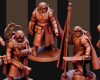 Desert Hawks Command Squad2 (5 Models) + Base(s) by Red Pilgrim Miniatures - | Grimdark Future | Legion | Trench Guards | Zealot Templars