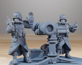 GrimGuard Beam Cannon Kit + Base(s) 16K | 12K UHD Prints by StationForge | Trench Warfare | Rogue Infantry | Void Guard Templar
