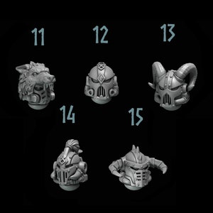 Primal Beasts Wolves [Heads #3] Elite Upgrade Kit (Set of 5) - | Kitbash | Proxy | Space Wolves | Grey Knights | Norse Vikings |